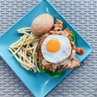 fried chicken burger